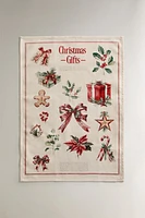 SET OF CHRISTMAS PRINT COTTON KITCHEN TOWELS (SET OF 2)