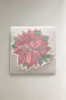 SET OF CHRISTMAS POINSETTIA PAPER NAPKINS (SET OF 20)