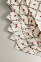 SET OF CHRISTMAS HEARTS PAPER NAPKINS (SET OF 20)