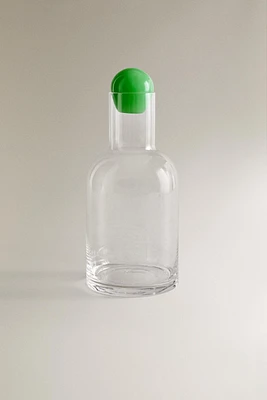 NANUSHKA GLASS BOTTLE WITH COLORED CAP