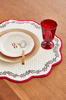 PLACEMAT WITH CHRISTMAS BRANCH BORDER