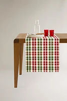 CHRISTMAS METALLIC THREAD TABLE RUNNER