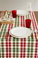 CHRISTMAS METALLIC THREAD TABLE RUNNER