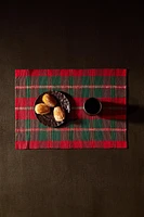 SET OF CHRISTMAS TARTAN CHECK PLACEMATS (SET OF 2)