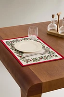 JACQUARD PLACEMAT WITH CHRISTMAS BORDER