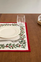 JACQUARD PLACEMAT WITH CHRISTMAS BORDER