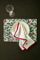 CHRISTMAS POINSETTIA JACQUARD PLACEMAT