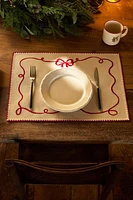 CHRISTMAS COTTON PLACEMAT WITH BOW