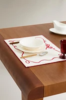 CHRISTMAS COTTON PLACEMAT WITH BOW