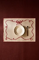 CHRISTMAS COTTON PLACEMAT WITH BOW