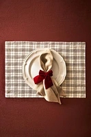 CHRISTMAS REVERSIBLE TARTAN LINEN PLACEMAT