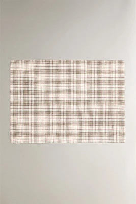 CHRISTMAS REVERSIBLE TARTAN LINEN PLACEMAT