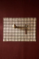 CHRISTMAS REVERSIBLE TARTAN LINEN PLACEMAT