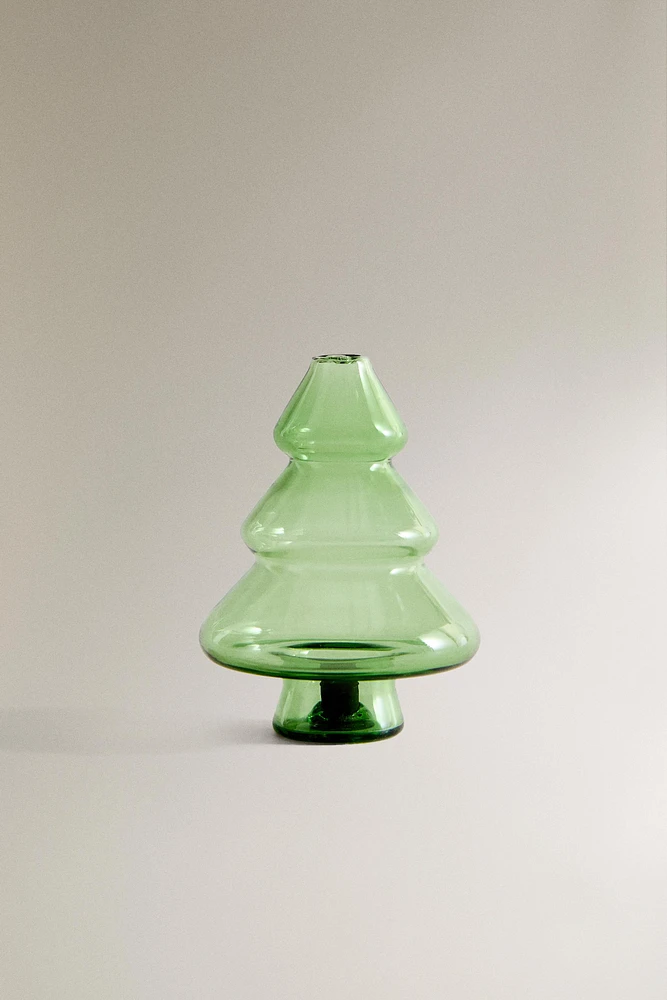 BOROSILICATE GLASS CHRISTMAS TREE SALT SHAKER