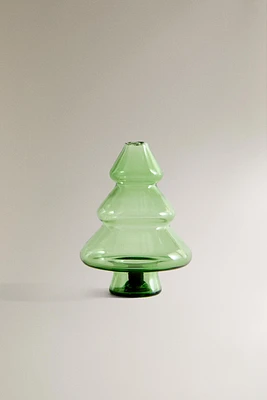 BOROSILICATE GLASS CHRISTMAS TREE SALT SHAKER