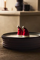 CHRISTMAS HAT SALT AND PEPPER SHAKER SET (SET OF 2)