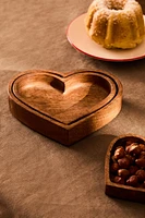 SET OF WOODEN CHRISTMAS HEART BOWLS (SET OF 3)