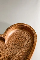 SET OF WOODEN CHRISTMAS HEART BOWLS (SET OF 3)