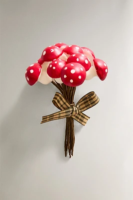 SET OF CHRISTMAS BRANCH MUSHROOM DECORATIONS (SET OF 10)