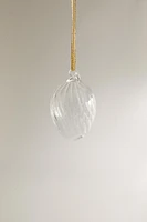 GLASS SPIRAL BALL CHRISTMAS TREE ORNAMENT