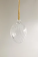 GLASS SPIRAL BALL CHRISTMAS TREE ORNAMENT