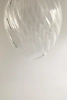 GLASS SPIRAL BALL CHRISTMAS TREE ORNAMENT