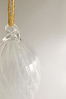 GLASS SPIRAL BALL CHRISTMAS TREE ORNAMENT