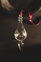 GLASS DROP CHRISTMAS TREE DECORATION