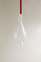 GLASS DROP CHRISTMAS TREE DECORATION