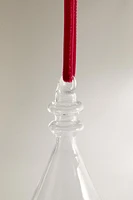 GLASS DROP CHRISTMAS TREE DECORATION