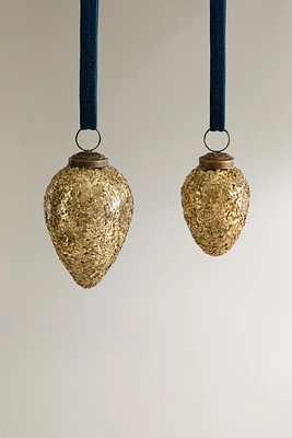 BRASS DROPLET CHRISTMAS TREE DECORATION