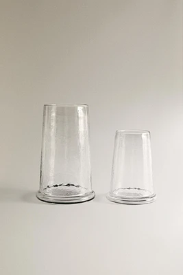 CONICAL GLASS VASE