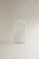 SQUARE GLASS VASE