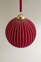 PAPER CHRISTMAS BALL TREE DECORATION WITH RAISED DETAIL