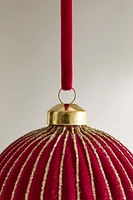 PAPER CHRISTMAS BALL TREE DECORATION WITH RAISED DETAIL