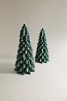 CHRISTMAS FIR TREE SNOWY CANDLE