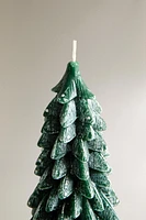 CHRISTMAS FIR TREE SNOWY CANDLE