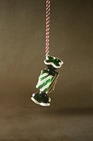 GLASS CANDY CHRISTMAS TREE DECORATION