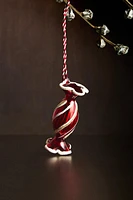 GLASS CANDY CHRISTMAS TREE ORNAMENT