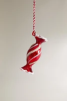 GLASS CANDY CHRISTMAS TREE ORNAMENT