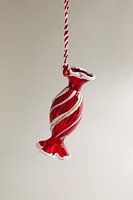 GLASS CANDY CHRISTMAS TREE ORNAMENT