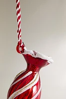 GLASS CANDY CHRISTMAS TREE ORNAMENT