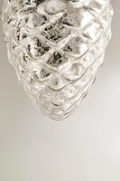 GLASS PINE CONE CHRISTMAS TREE DECORATION