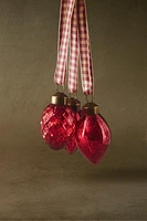 SET OF GLASS DROPLETS CHRISTMAS TREE DECORATIONS (SET OF 3)