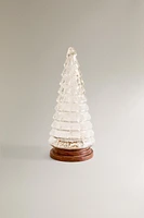 LARGE GLASS CHRISTMAS TREE LIGHT DECORATION