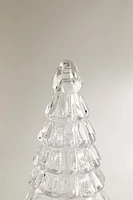 LARGE GLASS CHRISTMAS TREE LIGHT DECORATION