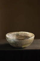 CRACKLED GLASS CHRISTMAS BOWL