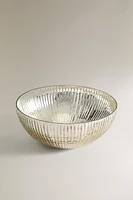 CRACKLED GLASS CHRISTMAS BOWL