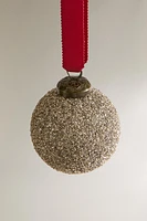 GLITTERY BALL CHRISTMAS TREE DECORATION