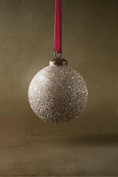 GLITTERY BALL CHRISTMAS TREE DECORATION